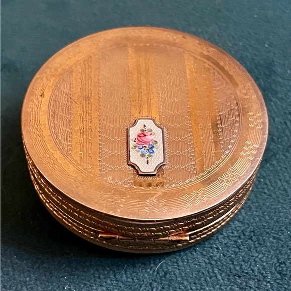 Vintage makeup & mirror compact. Art Deco design. - Picture 3 of 10